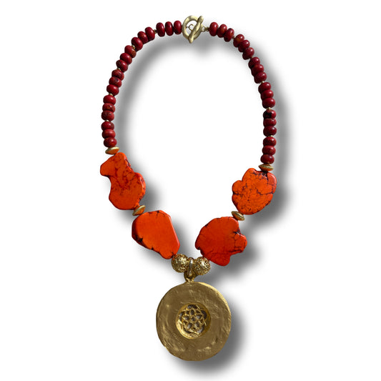 Orange Coral Necklace