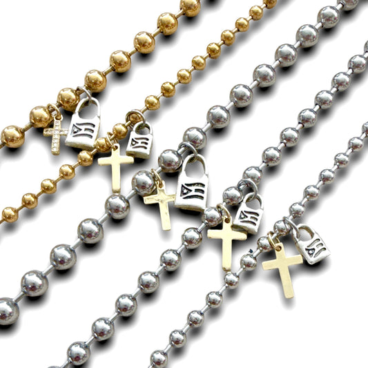 Blessed Cross Puerto Rico Ball Bracelet