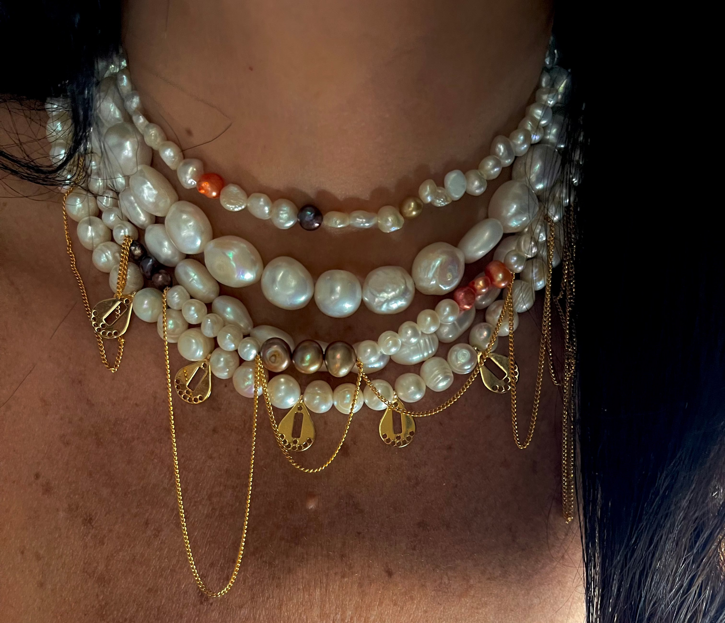 Bohemian Pearl Neck Mess