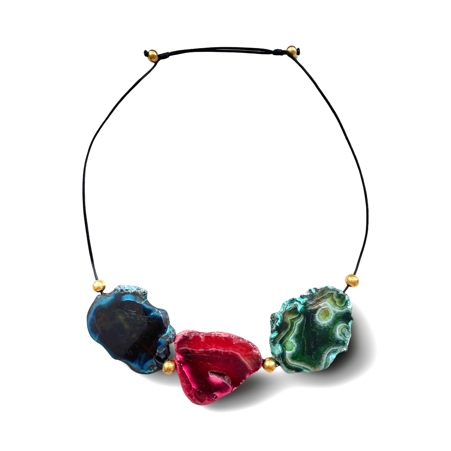 Crystal Colorful Rocks Necklace