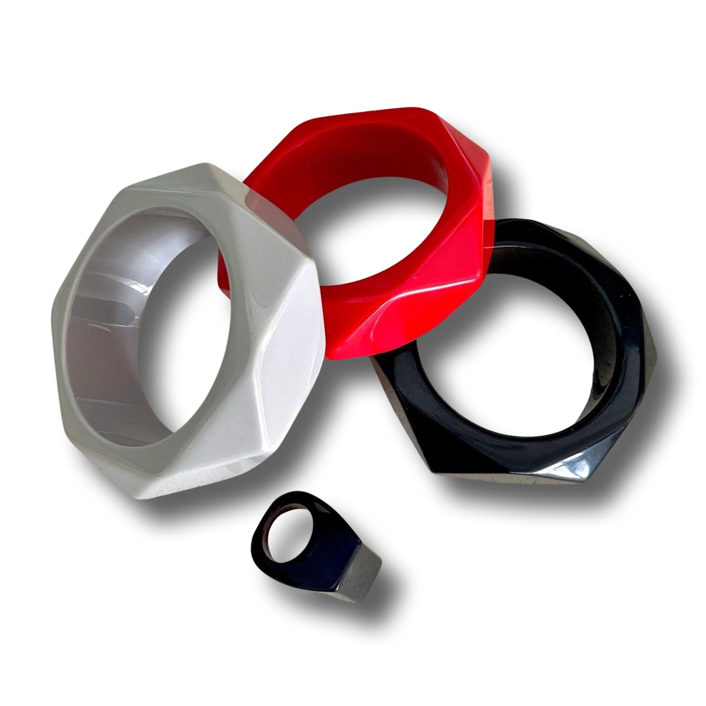 Bold Acrylic Bangles - Set of 3