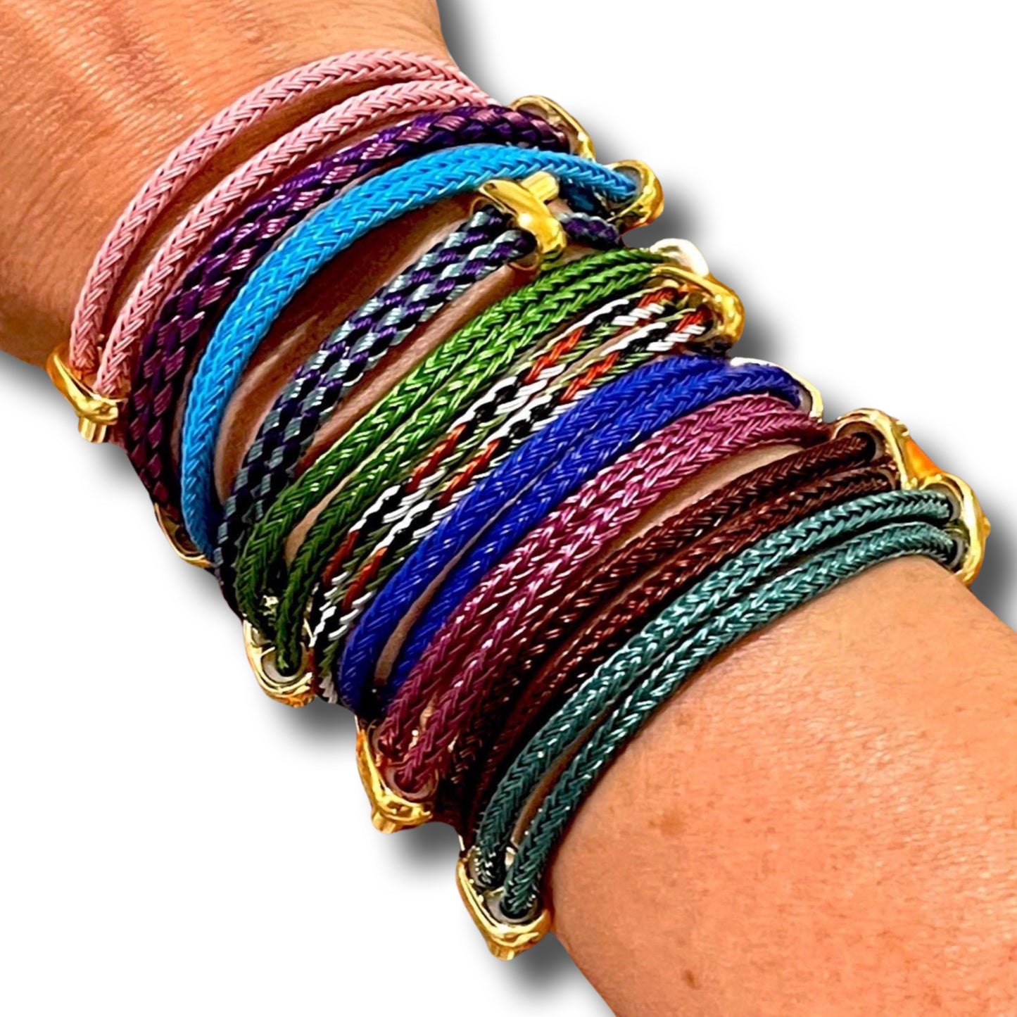 Braided Wire Colored Bracelet Set