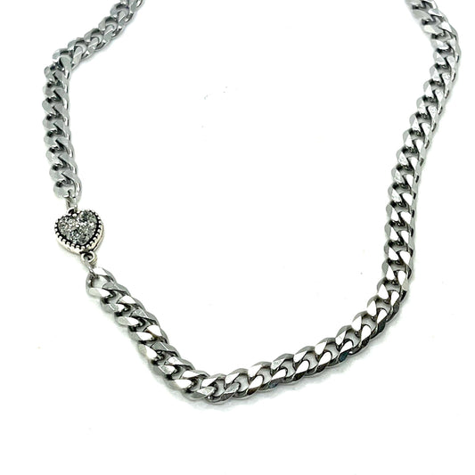 Charcoal Pyrite Necklace