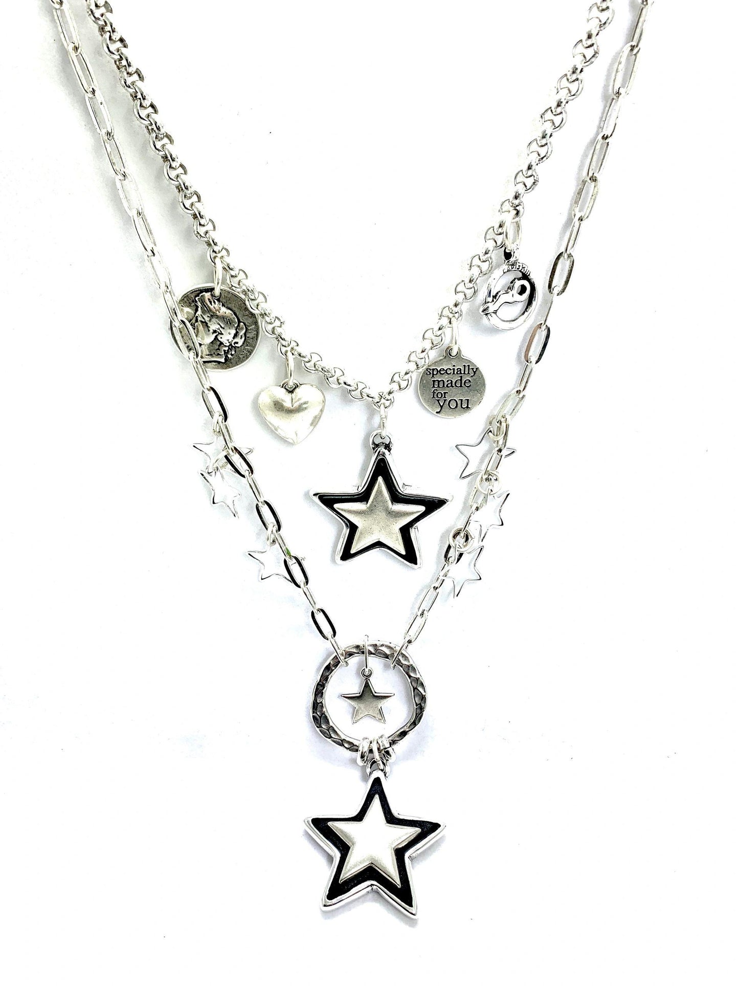 Coolskin Stars, Coins and Love Necklace