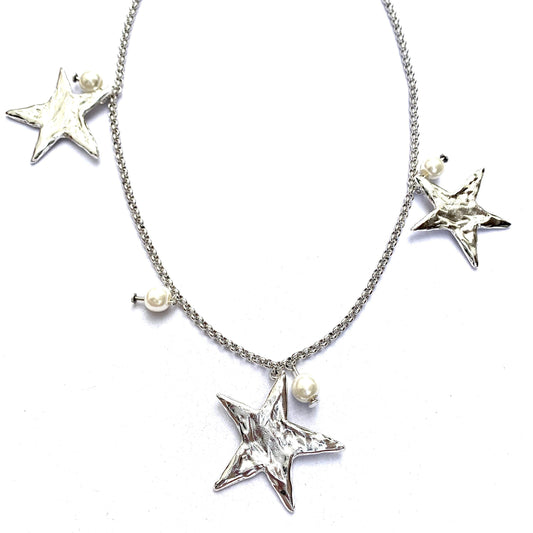 Tra-La-Rá Pearled Stars Long Necklace
