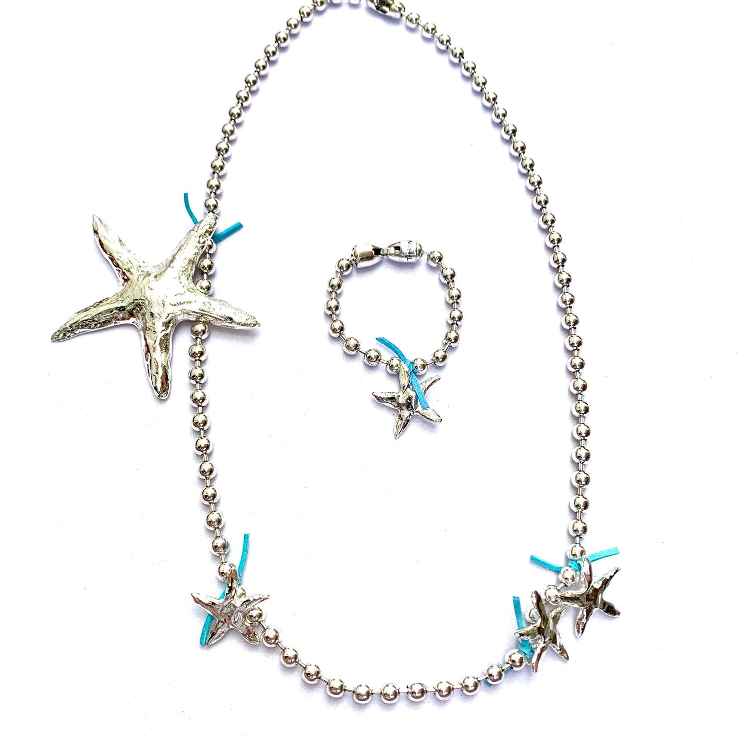 Tra-La-Rá Sea Star Blue Long Necklace