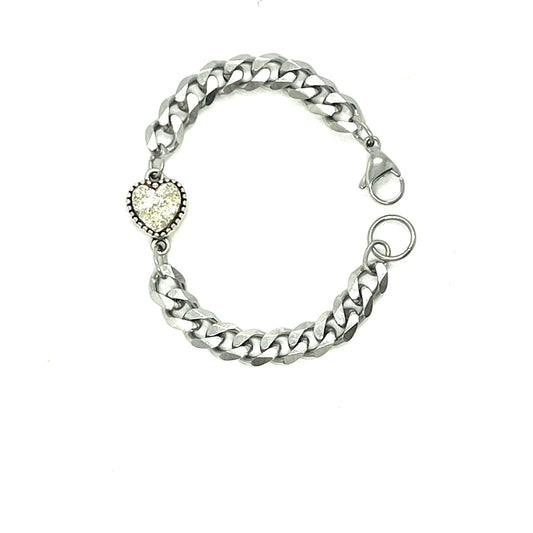 Silver Pyrite Bracelet