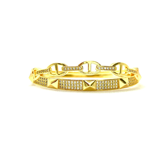 Golden Zirconia Bangle