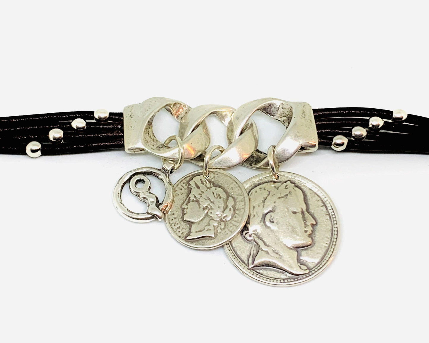 Coolskin Leather Coin Bracelet
