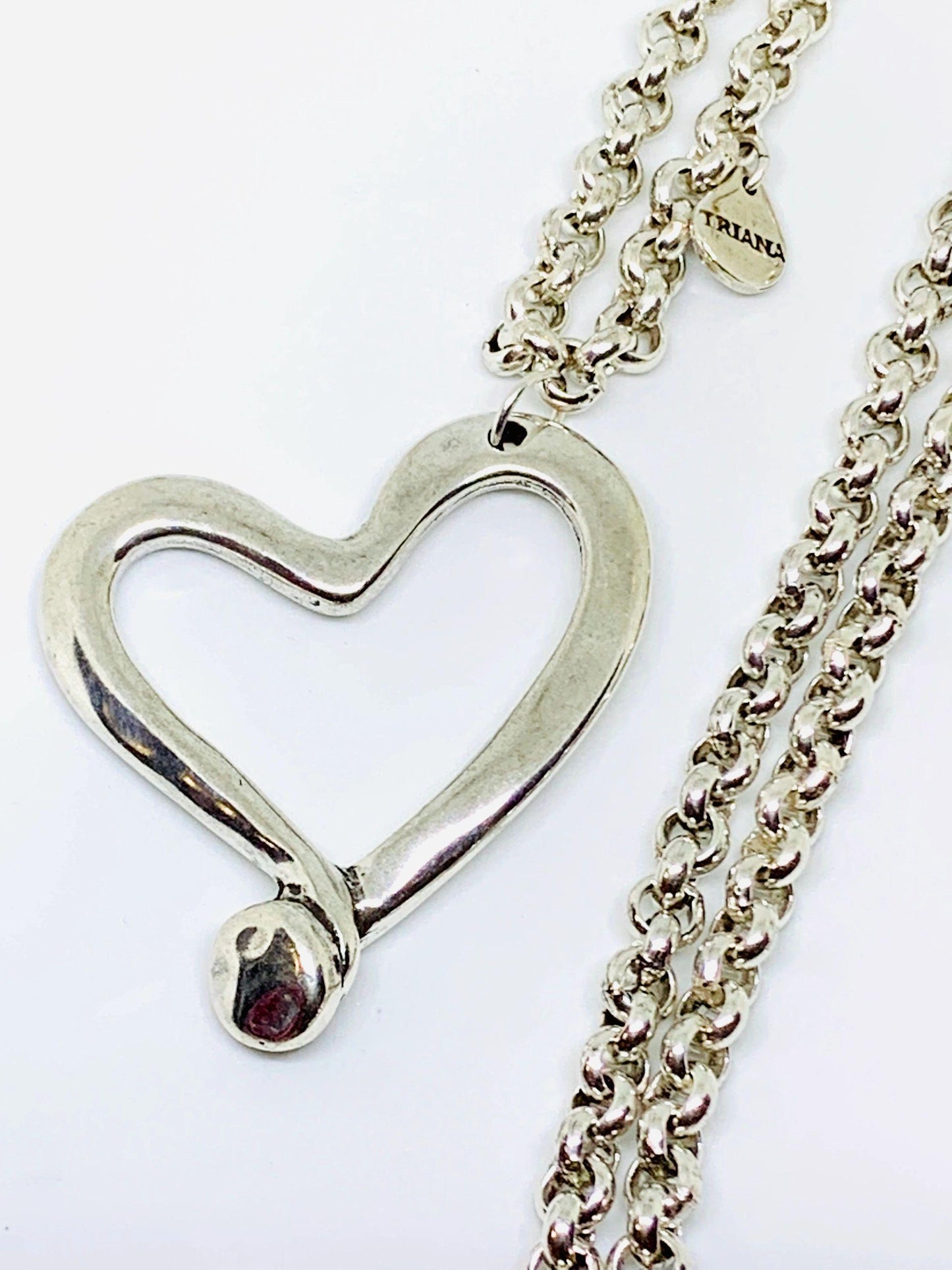 Triana Silver Heart Necklace