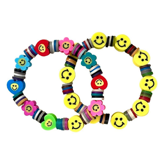 Smiley Kids Elastic Bracelets