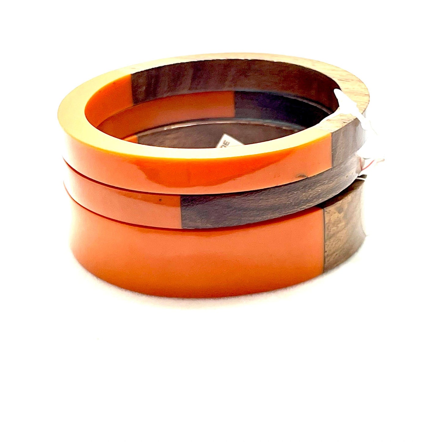 Indian Wood Acrylic Bracelet Set