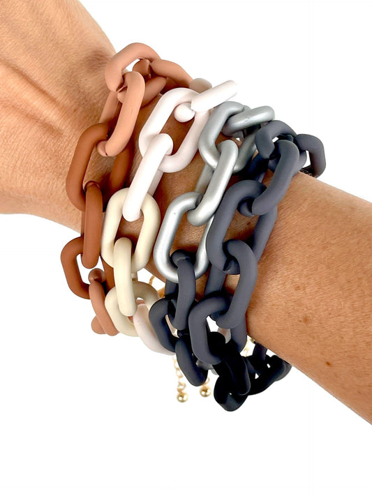 Bulky Links Colored Bracelet - Fall Spring Edition