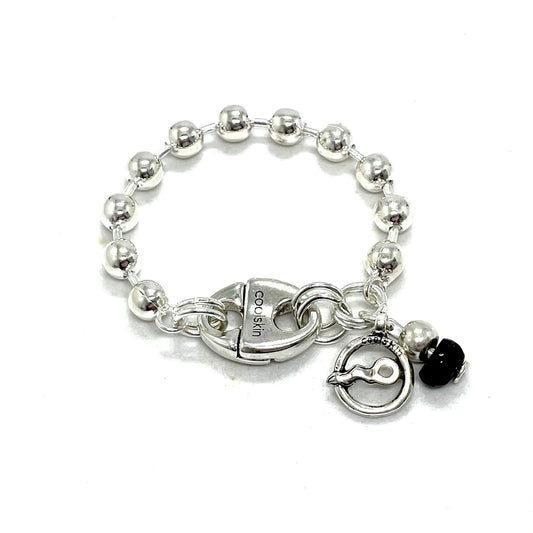 Coolskin Silver Onix Hucci Ball Bracelet