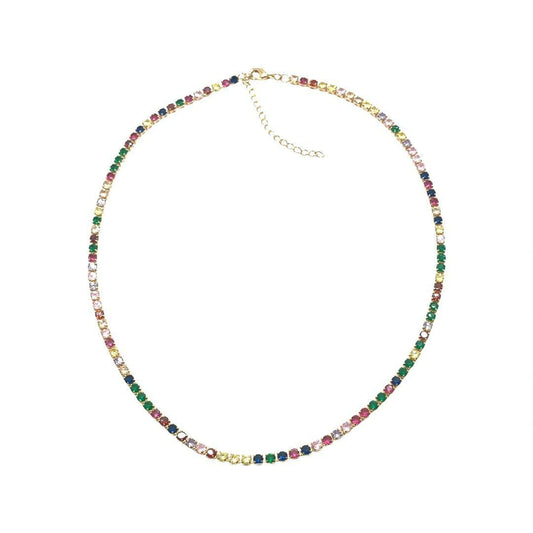 Multi-Color Zirconia Necklace