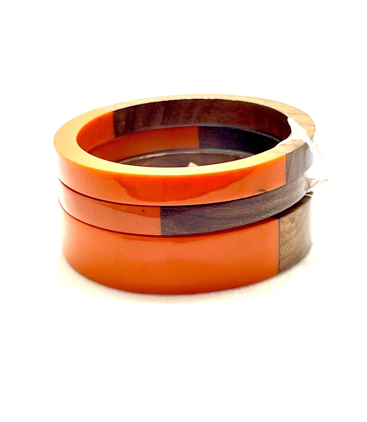 Indian Wood Acrylic Bracelet Set