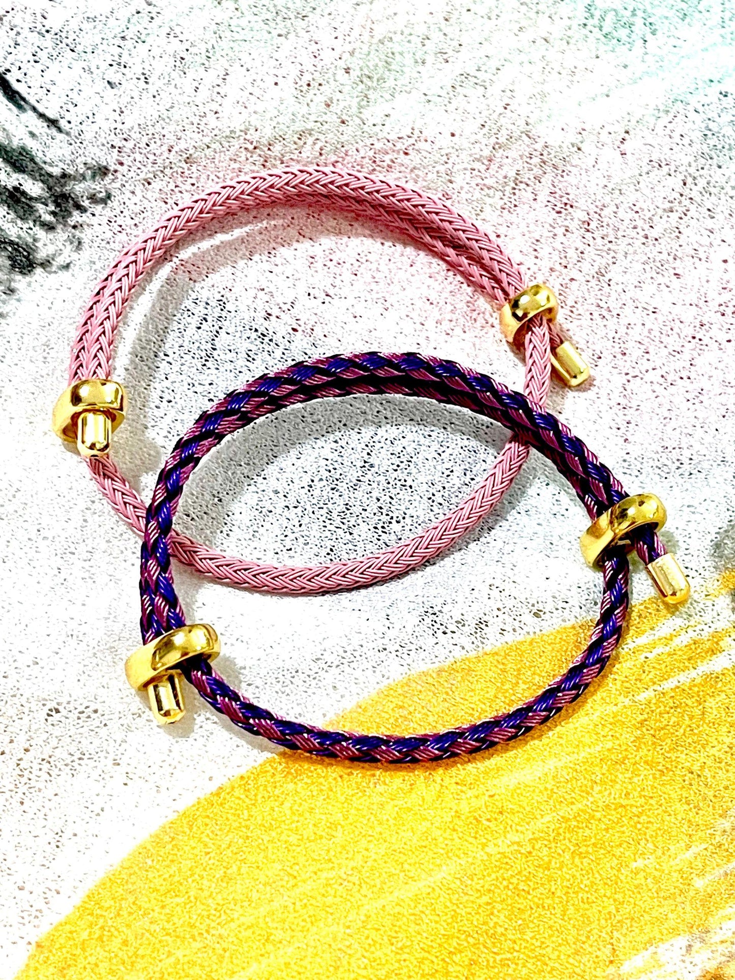 Braided Wire Colored Bracelet Set