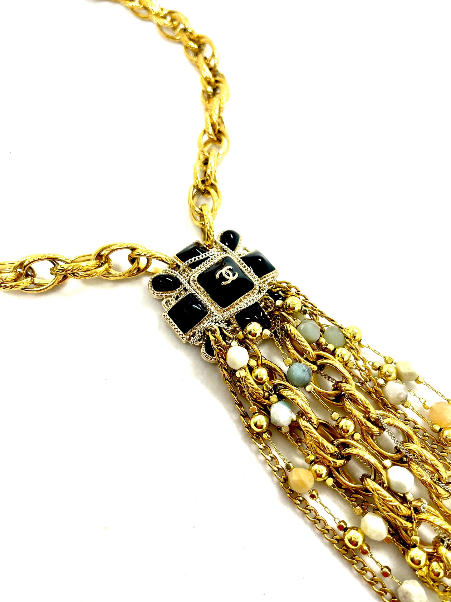 Vintage CC Mess Chain Re-Worked Necklace