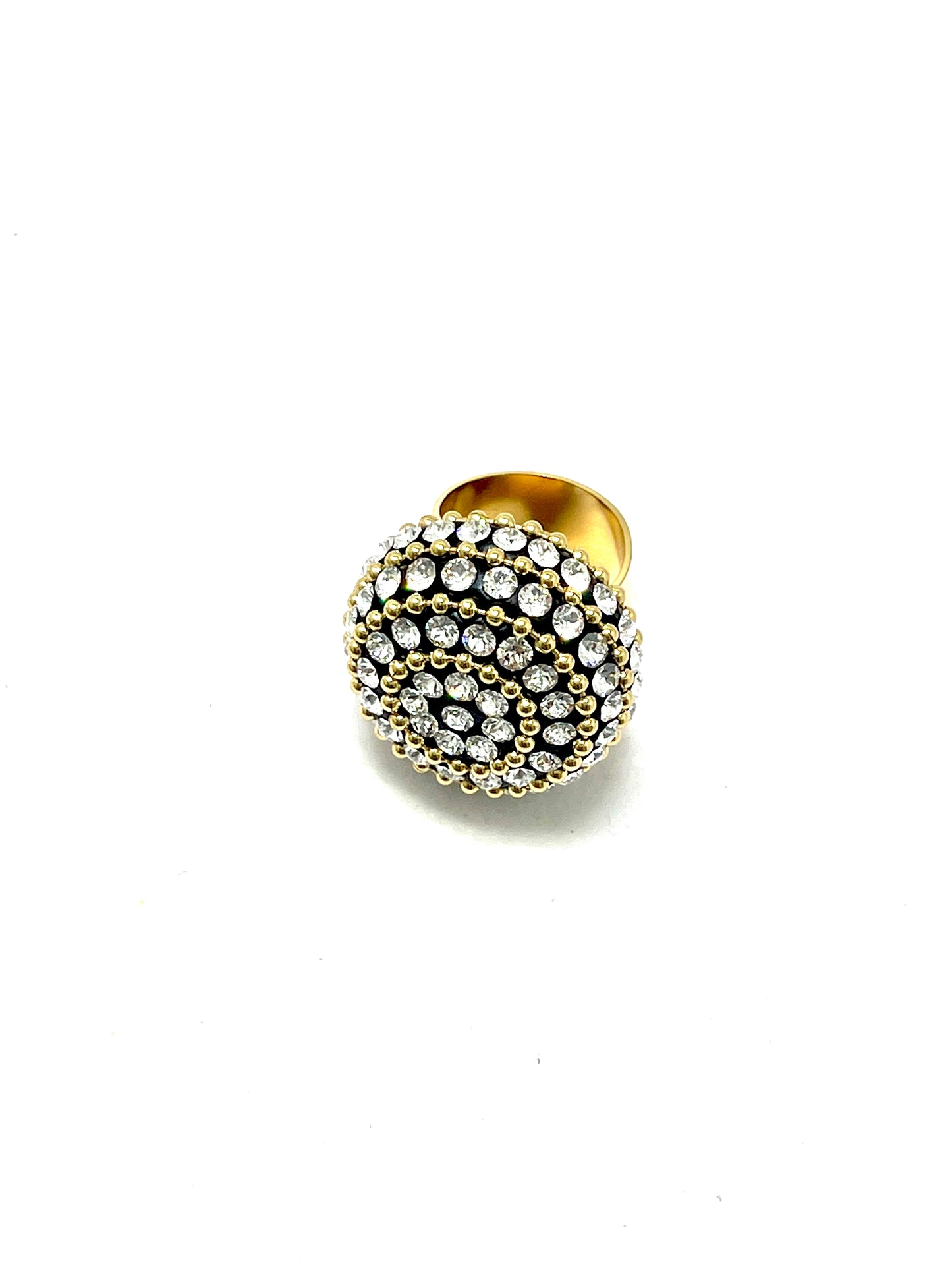 BE Aluminum Round Crystal Ring