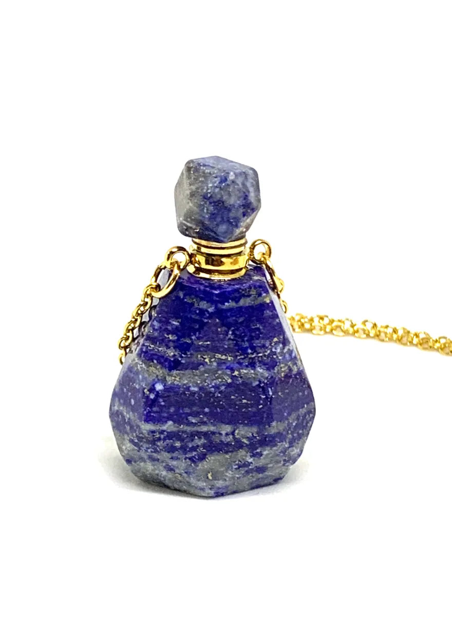 Natural Quartz Essential Oils Perfume Bottle Pendant Necklace