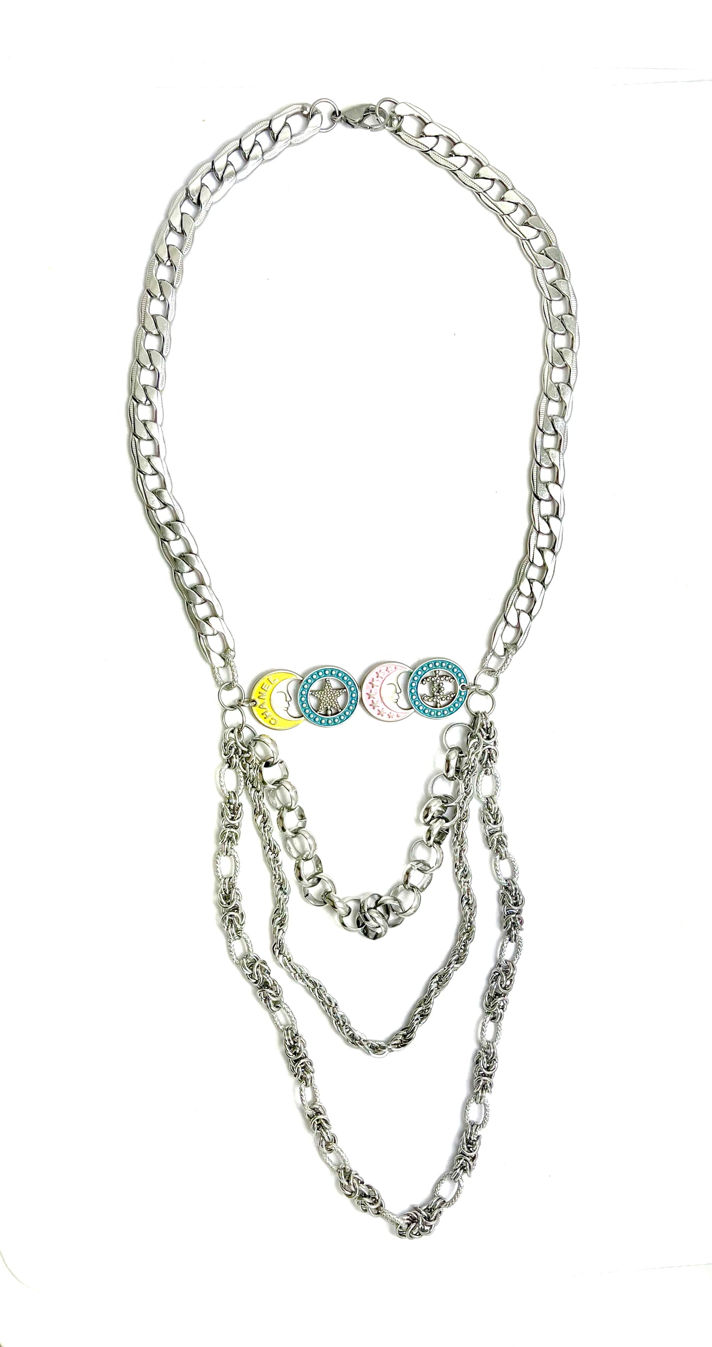 Vintage Sky Funky Cascade Re-Worked Necklace
