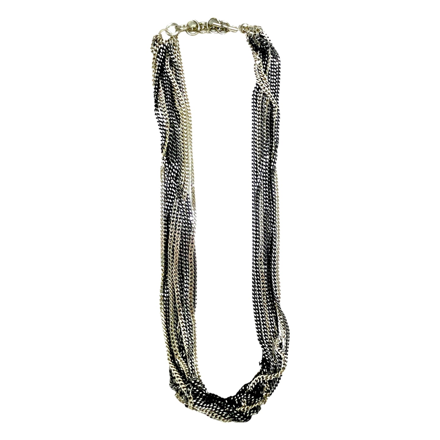 BE Aluminum Multi-Chain Long Necklace