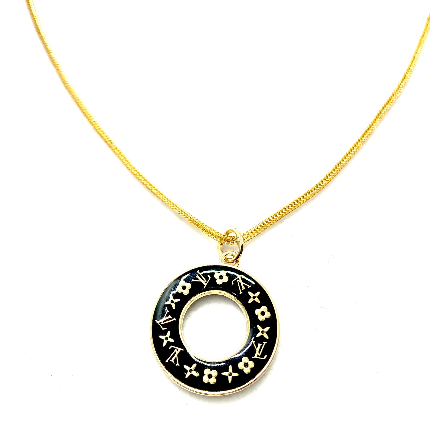 Vintage LV Disc Re-Worked Necklace