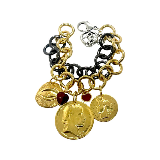 Coolskin Multi-Coins Mixed Chain Bracelet