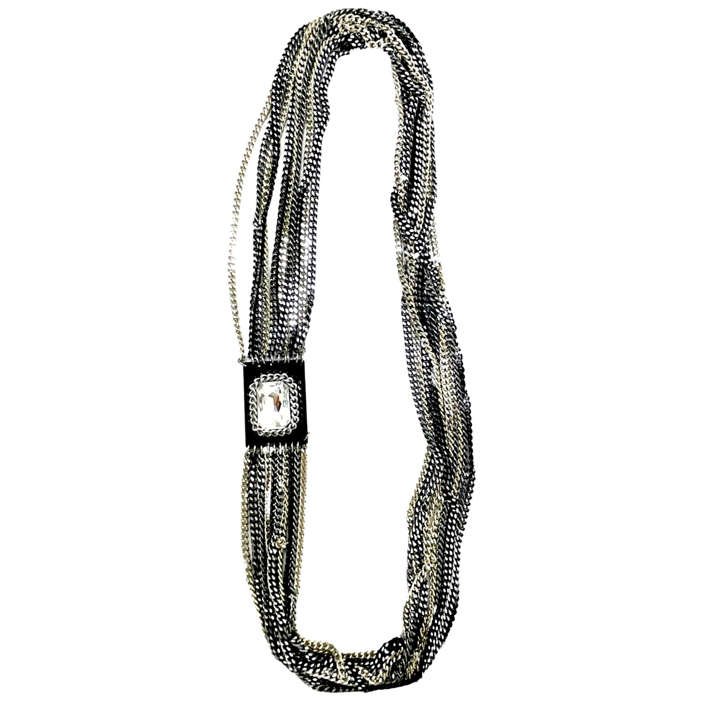 BE Aluminum Multi-Chain Long Necklace