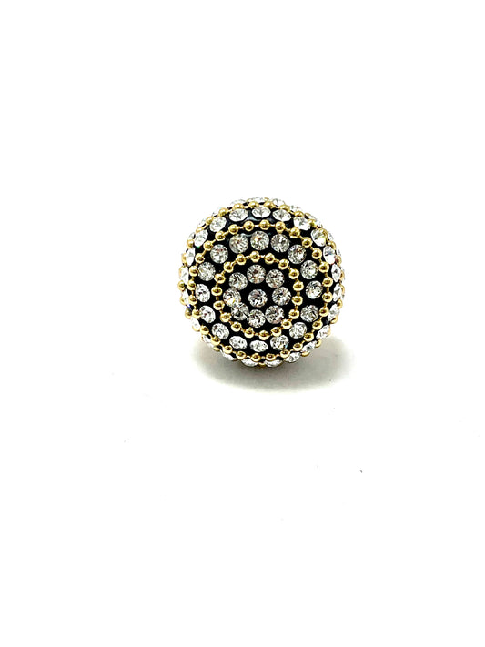 BE Aluminum Round Crystal Ring