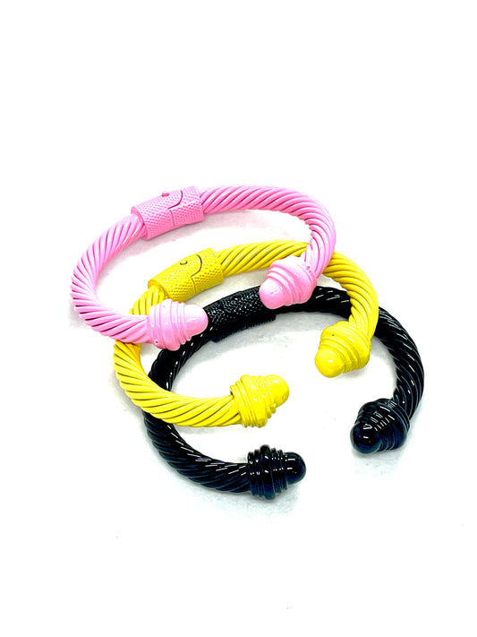 Renaissance Bold Colored Cable Bracelet