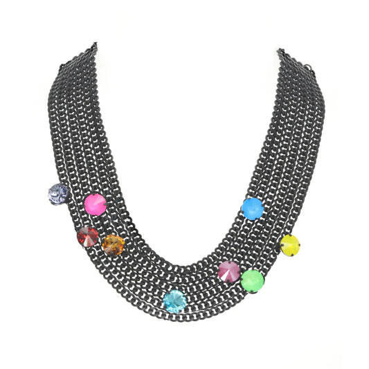 TOVA Kimberly Necklace in Smutt and Neon